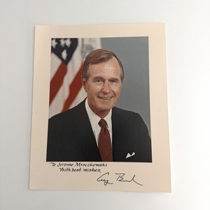 George H.W. Bush Signed 8 X 10 Photograph
