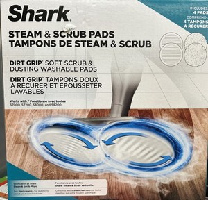 Lot of 3 Shark Steam and Scrub Mop Pads (12 Total Pads) Washable Dirt Grip
