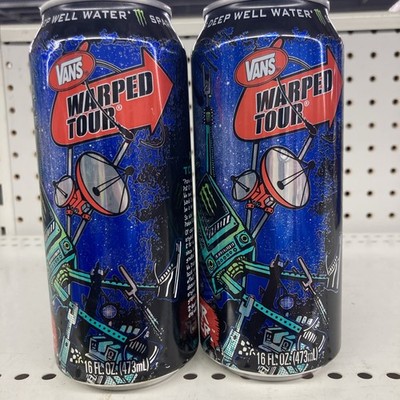 set of 2 cans Monster TOUR WATER 473ml USA, full cans VANS WARPED TOUR