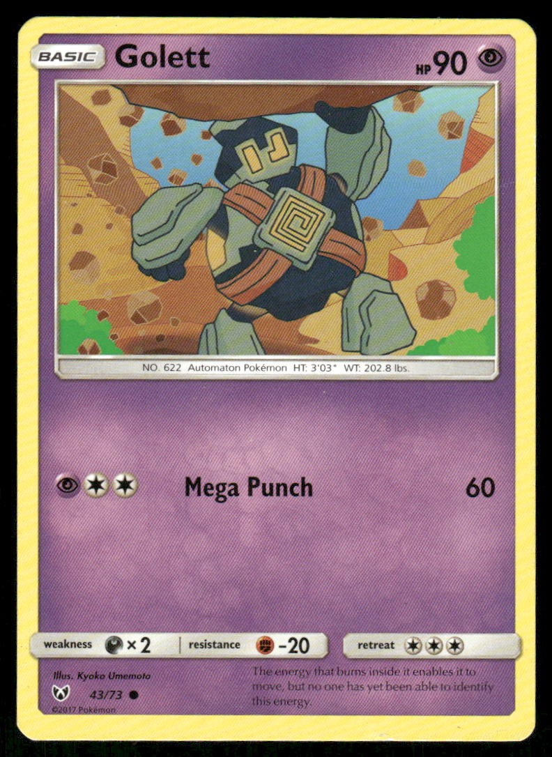 Golett Shining Legends [43/73] Common LP Pokemon