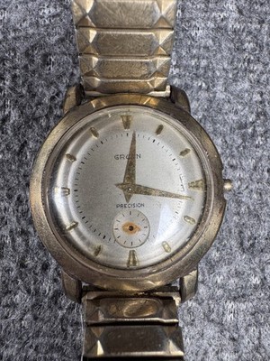 Gruen 415 Wrist Watch For Parts 10k RGP Case Vintage 50s Repair