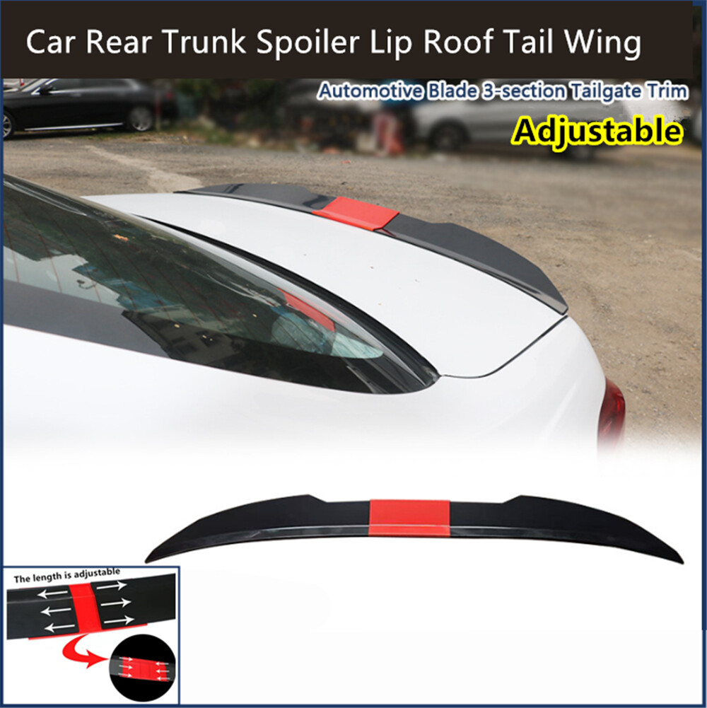 Adjustable Car Rear Trunk Spoiler Lip Roof Tail Wing For Car Sedan