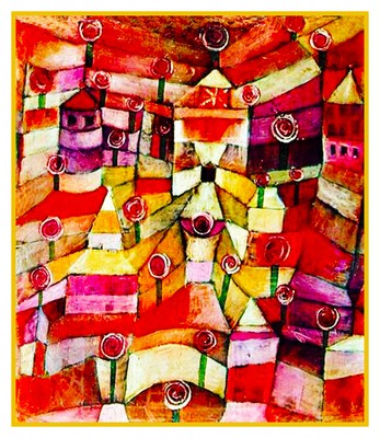 Modern Artist Paul Klee Polyphones Abstract Counted Cross Stitch Pattern