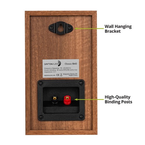 ⭐Dayton Hi-Fi Design 4" Bass Driver Classic Wood-Gr Bookshelf Speaker Pair Wood⭐ - Picture 3 of 6