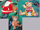 Santa Windup Toy Bear Teddy Painting Candy Canes Afghans Cross Stitch Patterns