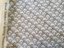 Fabric 1yd 29  NEW Cotton Gray Beige Quilting Treasures Allover Design Sewing