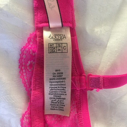 BH Rosa La Senza 34C Glitzer Obsession Spitze Gepolstert Push Up Hot Back Close Bügel - Bild 13 von 13