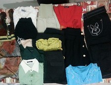 lotto 6 stock 14 pezzi abbigliamento usato donna ragazza tg.L/44