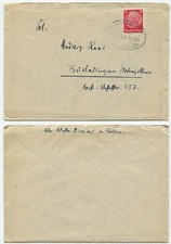 34709 - Brief - Bahnpoststempel Radolfzell-Lindau 19.3.1941 nach Burladingen