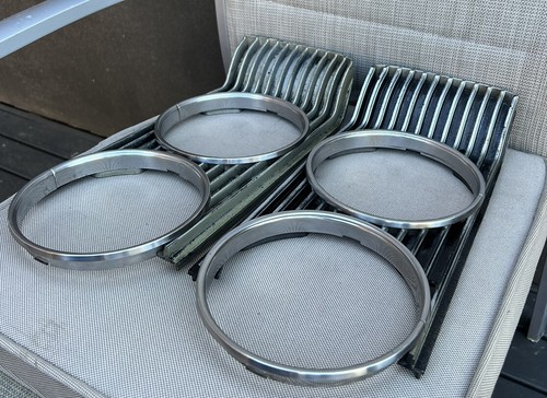 TOYOTA 1971-74 CROWN MS65 COUPE-SEDAN GENUINE TWIN RHS-LHS HEAD-LIGHT SURROUNDS! - Picture 6 of 14