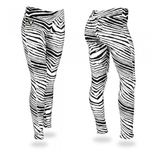 Женские леггинсы Zubaz NFL Oakland Raiders с принтом зебра