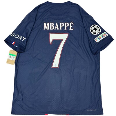 2022/23 PSG Authentic Home UCL Jersey #7 Mbappe XL Nike Player