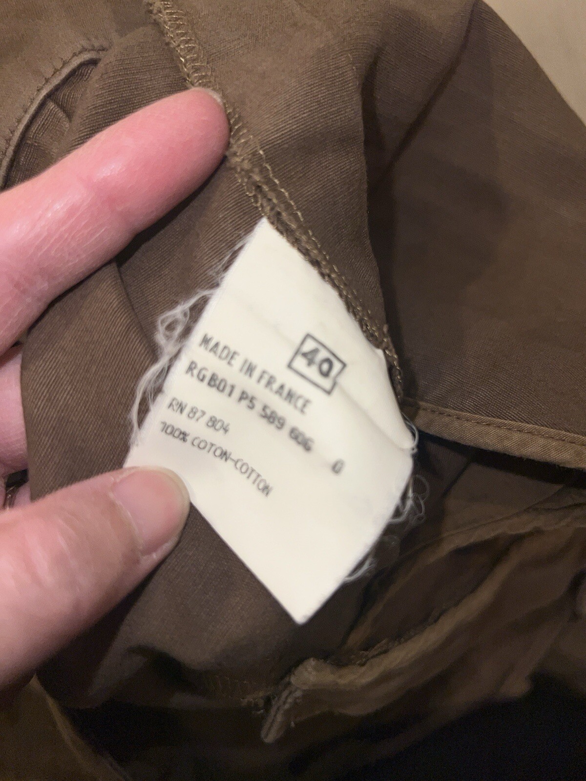 Pantaloni dritti marroni VINTAGE YSL Yves Saint Laurent Rive Gauche taglia 40