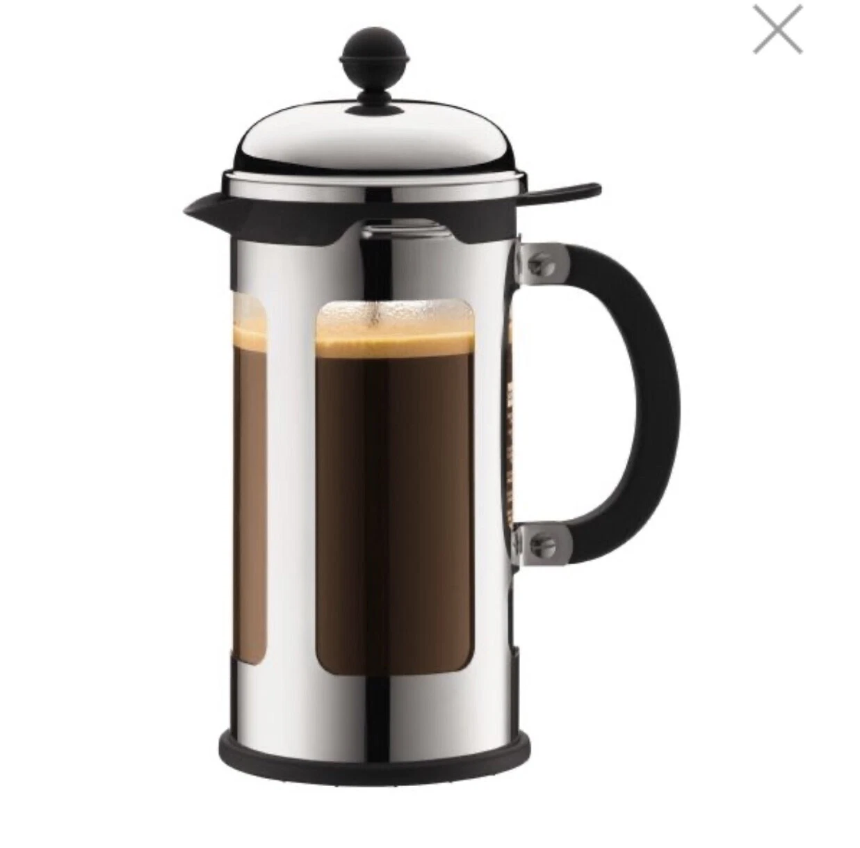 Bodum Chambord Coffee Maker 8 Cup 1L 34oz stainless steel silver bnib