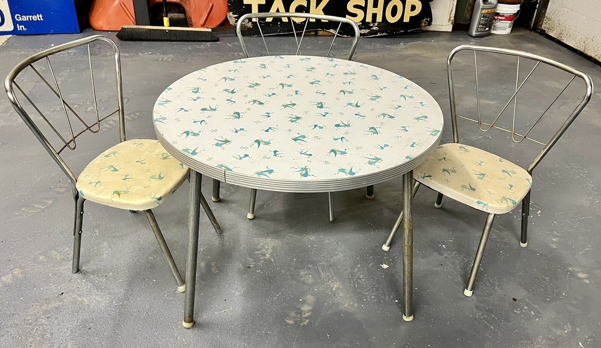 Mid Century Vintage Dinette Sets For Sale Vintage 30” Round Mid