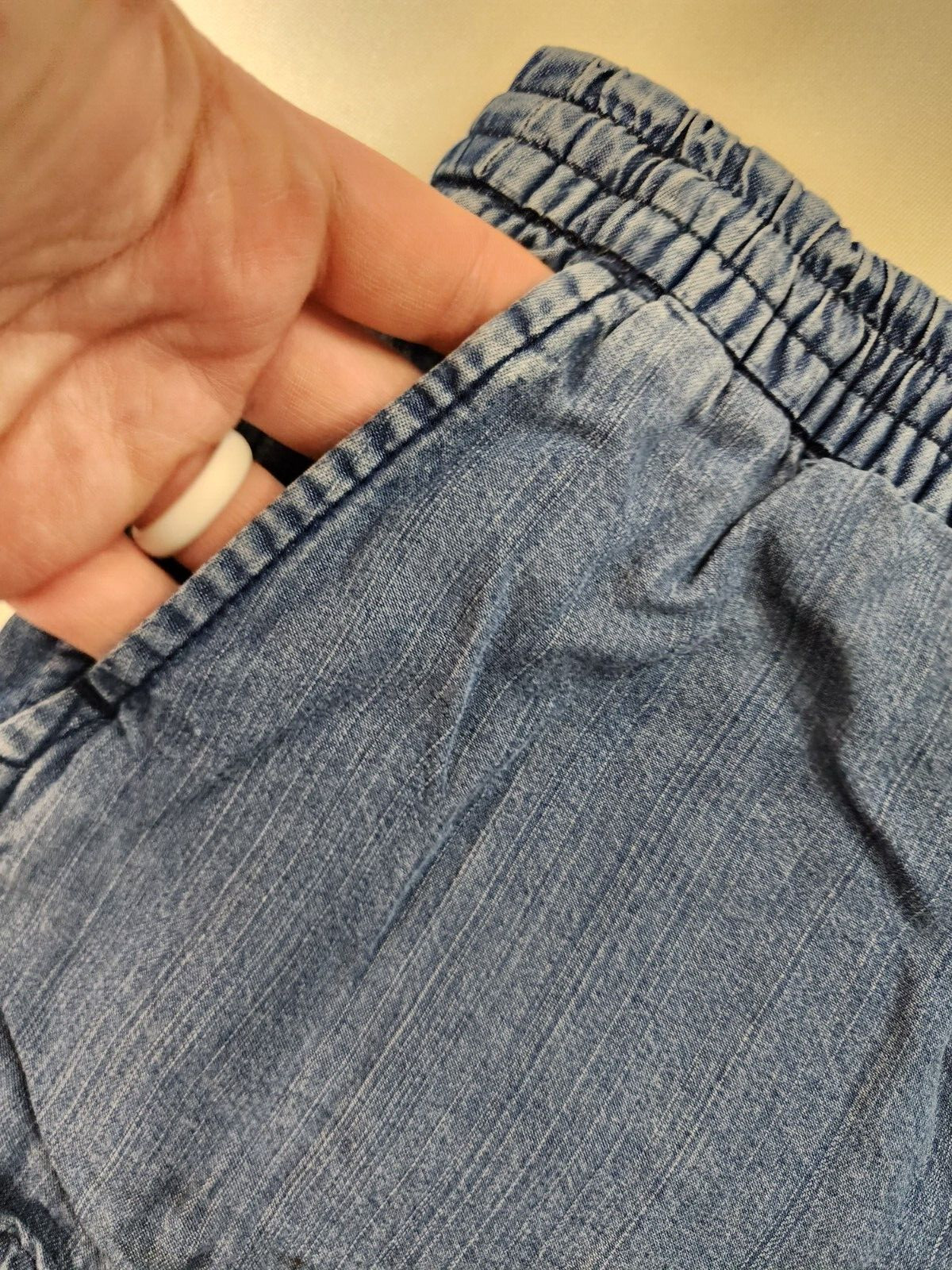 GAP 1969 chambray Blue Pullon Drawstring Shorts S… - image 6