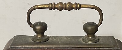 Antique English Fusee Bracket Clock Brass Top Handle Parts