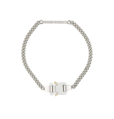 ブレスレット ALYX Chain Buckle Necklace Silver AAUJW0211OT01GRY0002 AAUJW 1017 ALYX 9SM Buckle Chainlink Necklace | Silver | FARFETCH