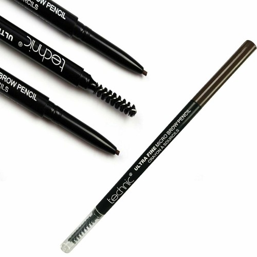 Technic Ultra Fine Micro Eyebrow Pencil Definer Brush High Definition 3D Brown - Picture 3 of 6
