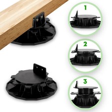 Stelzlager h&ouml;henverstellbar 35&ndash;70 mm f&uuml;r Terrasse WPC Holz Alu Unterbau Stellfu&szlig;