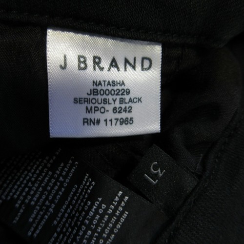NWT J Brand Natasha in Seriously Black Sky High Skinny Buttonfly Stretch Jean 31 - Picture 5 of 8