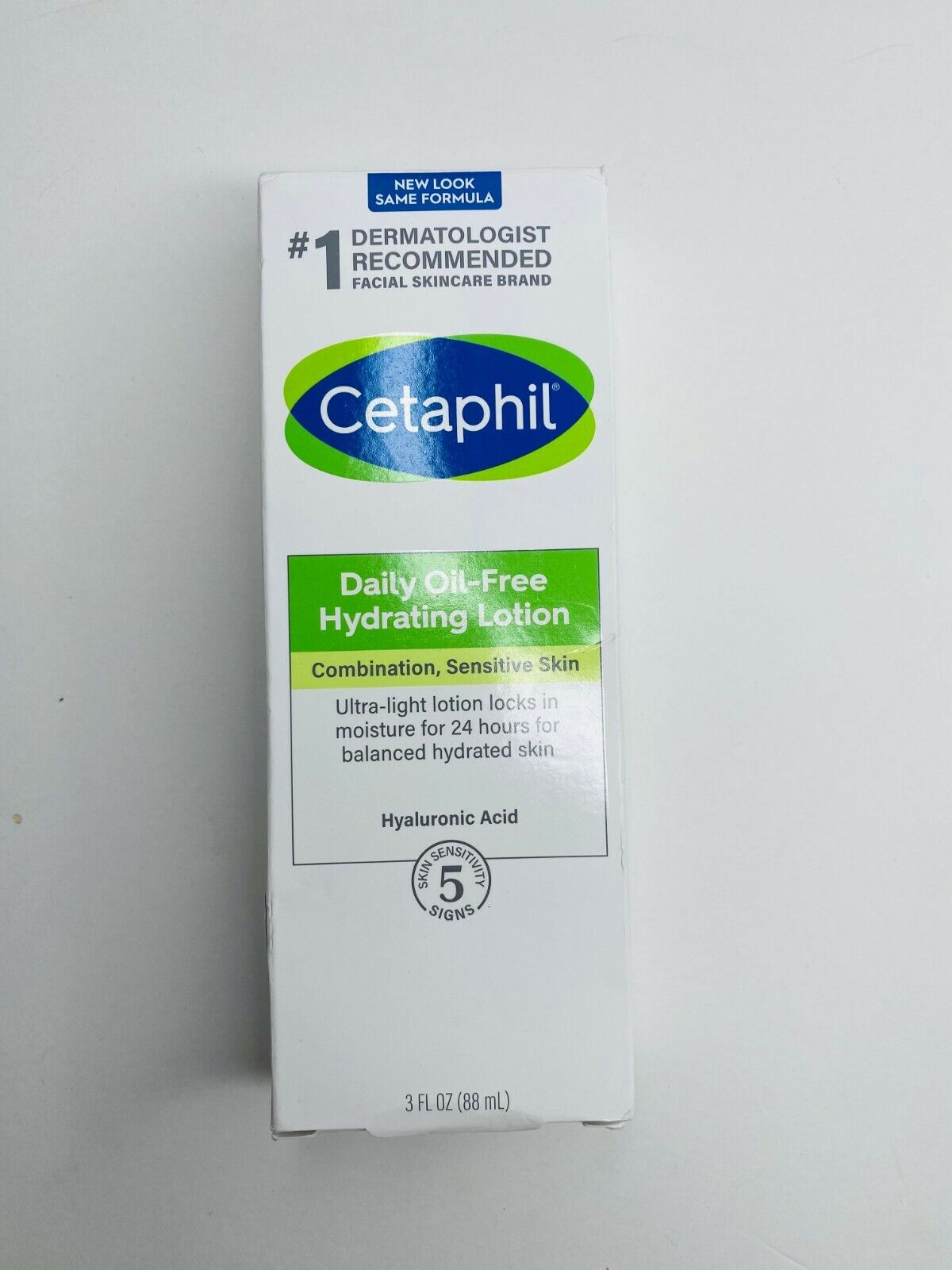 Cetaphil Daily Hydrating Lotion with Hyaluronic Acid Face Extra Dry Skin 3oz