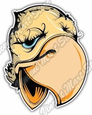 Cartoon Bird Head Chicken Funny Kids Room Car Bumper Vinyl Sticker Decal 4"X5"