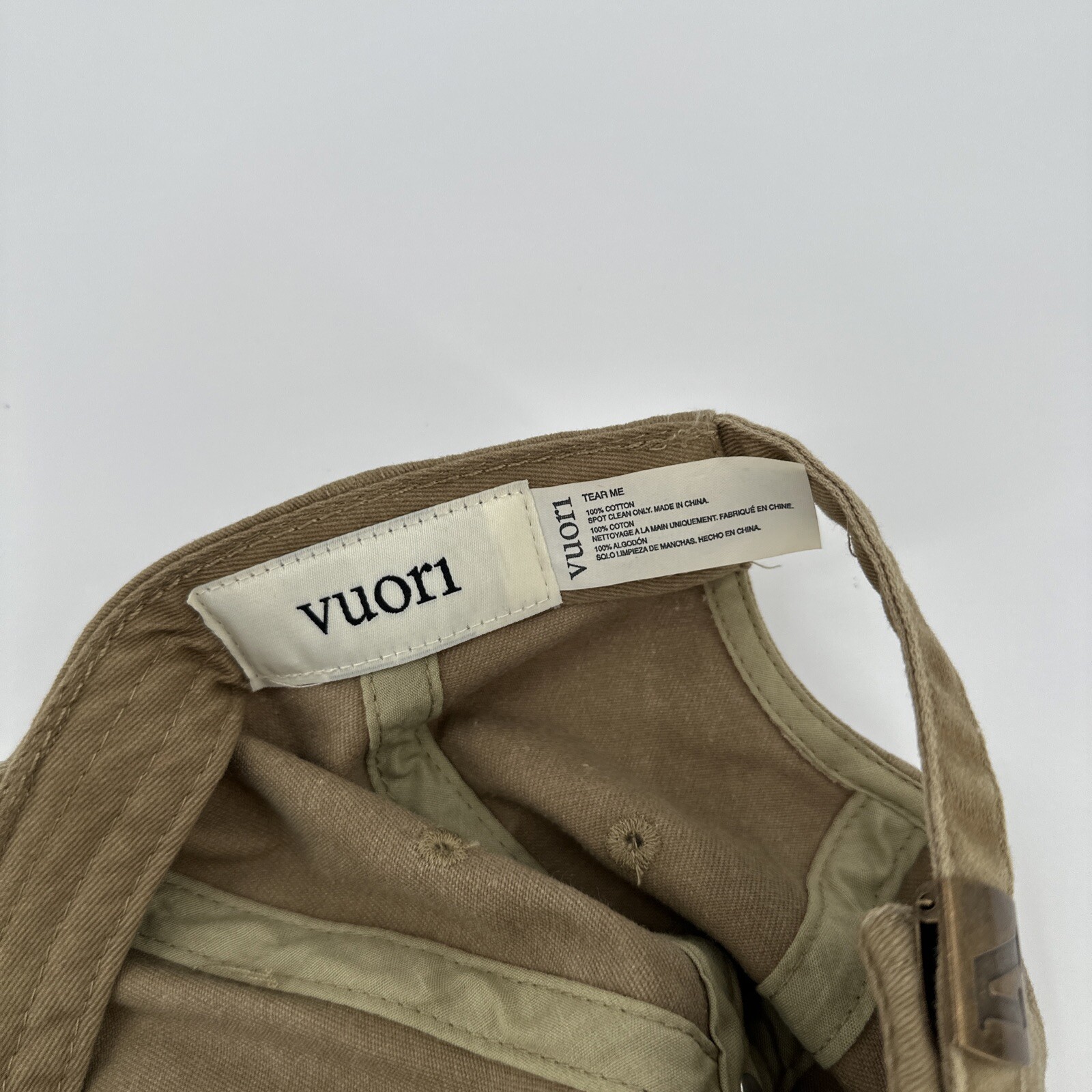 Vuori Hat Adult Adjustable Camel Brown Tan Unisex Ball Cap Dad Hat image 7