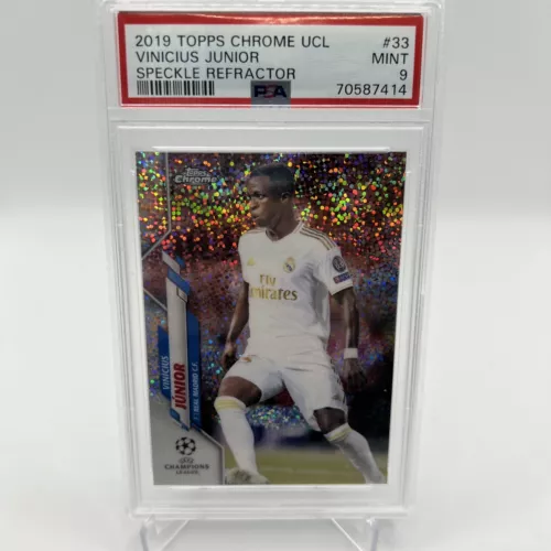2019-20 Topps Chrome UEFA Speckle Refractor Vinicius Junior PSA 9
