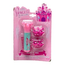 Princess Expressions Pink Hair Clips, Pink Body Gems, Cherry Lip Balm OPEN BOX