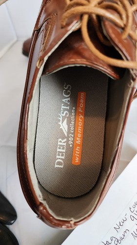 Scarpe Vegan Uomo Deer Stags 902 Collezione Marrone Comfort Calzature Tg 9W Oxford - Foto 10 di 10
