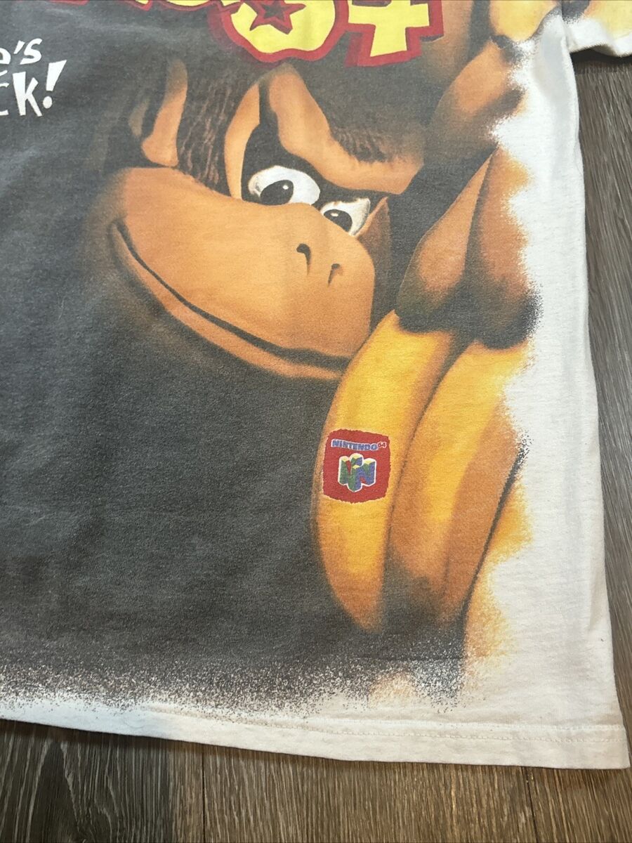 Vintage 90s Donkey Kong 64 AOP Nintendo Video Game Graphic Vintage 90s Donkey Kong 64 AOP Nintendo Video Game Graphic