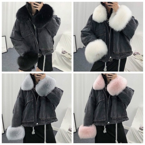Lady Detachable Fleece Lined Denim 