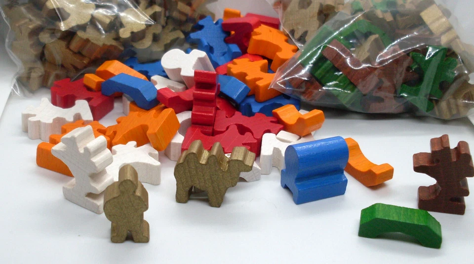 Siedler Händler und Barbaren Figuren Holz Neu 3-6 Spieler kompletter Satz