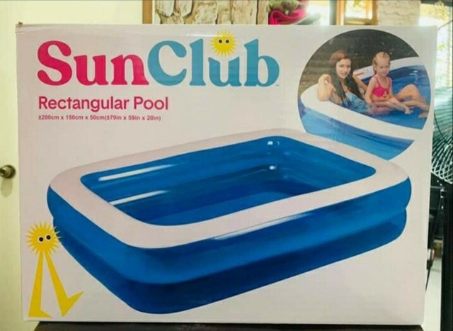 jilong family kiddie pool inflatable rectangular pool