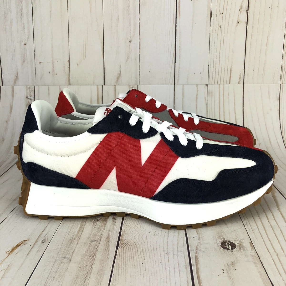 New Balance 327 Running Shoes Sneakers Red White Gray Gum Mens Choose Size | eBay