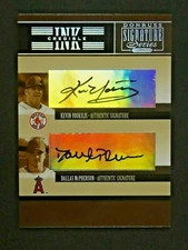 2005 Donruss Signature Series Ink Credible K. Youkilis D. McPherson Signed Card