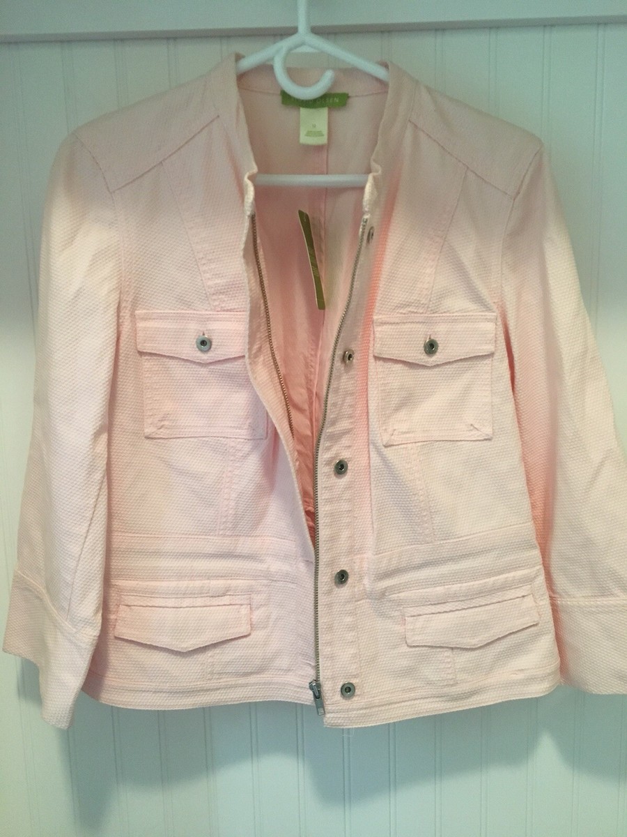 Sigrid Olsen Island Fusion Light Pink with Full Zip Jacket Size 12
