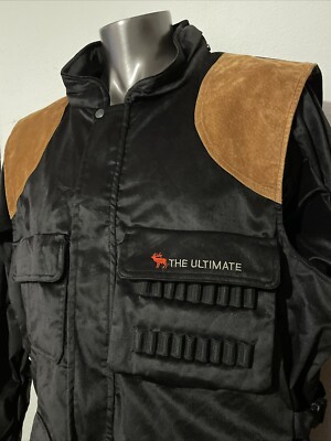 Gary Nesse THE ULTIMATE Black Hunting Shooting Jacket w Vest and Hood Men's 3XL