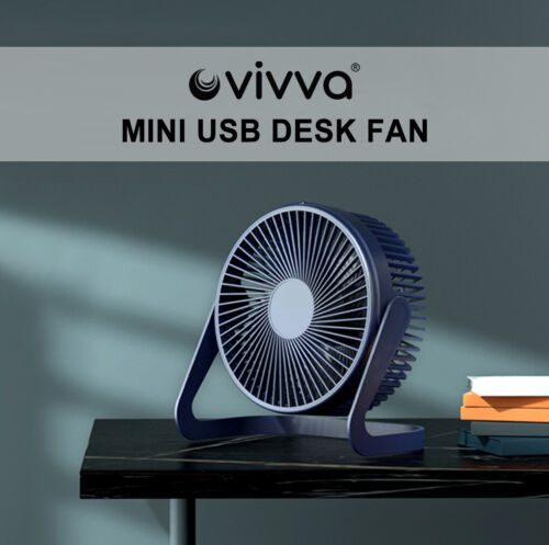 Portable mini USB Cooling Fan 360° Small Desktop Desk Quiet Computer 4inch - Picture 2 of 10
