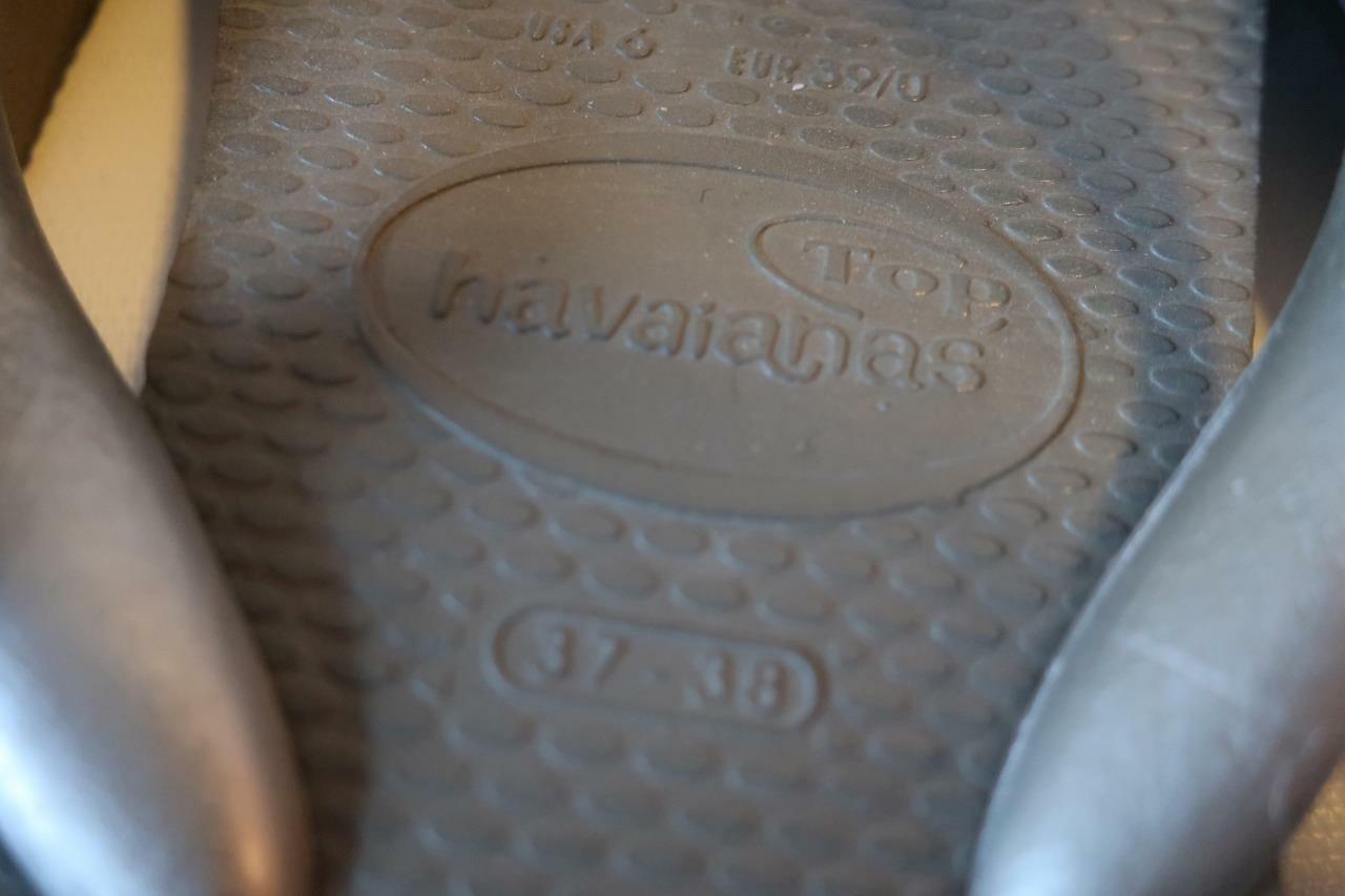 Lotto 2 pezzi sandali infradito donna Havaianas neri e verdi in gomma taglia 6*