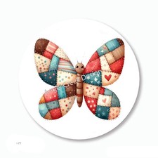 Cute Patchwork Butterfly Scrapbook Stickers Butterflies Favors Envelope Seals