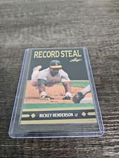 1991 Leaf Series 2 Baseball Rickey Henderson Gold Rookies Record Steal #BC26