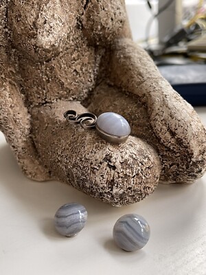 Paar Ohrringe, Ohrclip, + Anhänger im Set, Aquamarin, Designer Schmuck TOP  