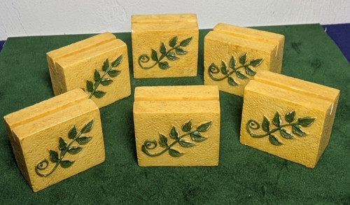 6 Place Card Holders "Leaves" Joie de Vivre Table Mates Vintage 90's