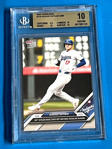 2024 TOPPS NOW #779 SHOHEI OHTANI BGS 10 Pristine Historic Base Stealer 1125