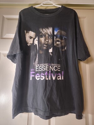 21st Annual Essence Festival T Shirt 2015 Large Usher Mary J Bilge Lamar
