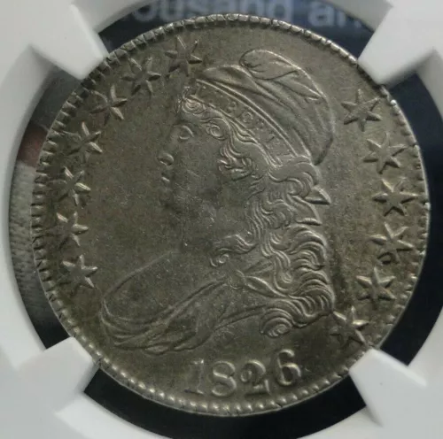 1826 Capped Bust Half Dollar  Almost Uncirculated, NGC AU Detail