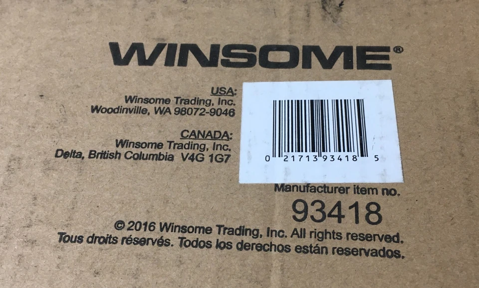 NEW Open Box Winsome Jared End Table Espresso and Slate Gray 93418 - Image 3 of 3