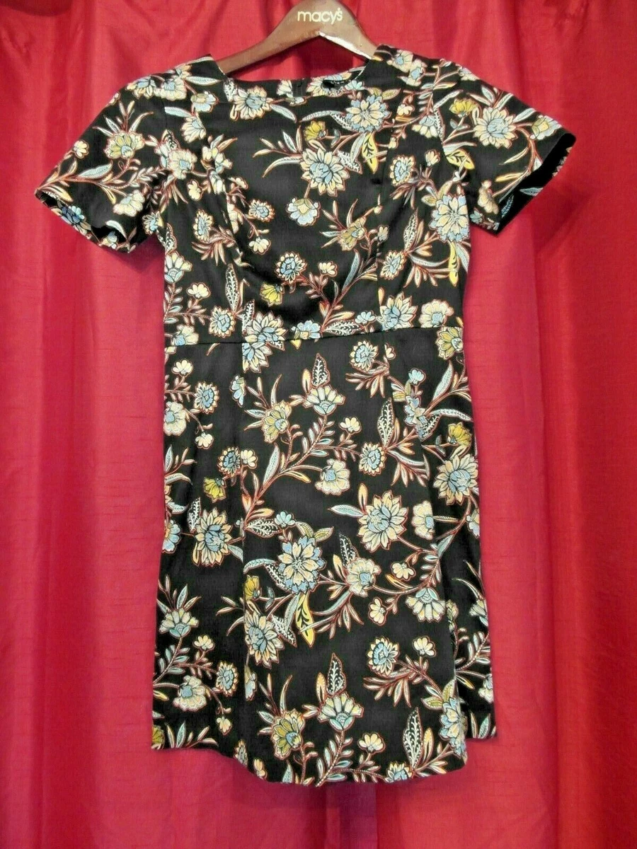 Macy's black and cheap red floral dress